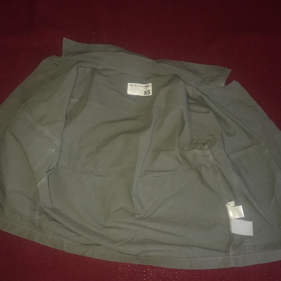 Rag and bone army green 3/4 button shirt/jacket women size XS BIN D - Picture 7 of 14